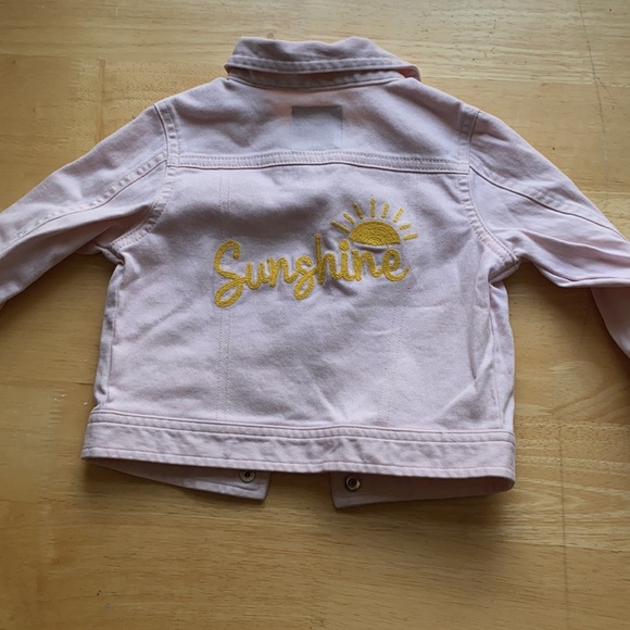 Baby Girl 12M Light Pink Jean Jacket - Picture 2 of 2